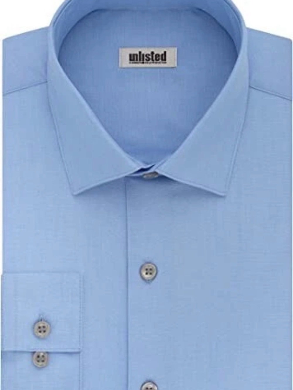 Unlisted Light Blue Men's Dress Shirt - Spread Collar Button-Down